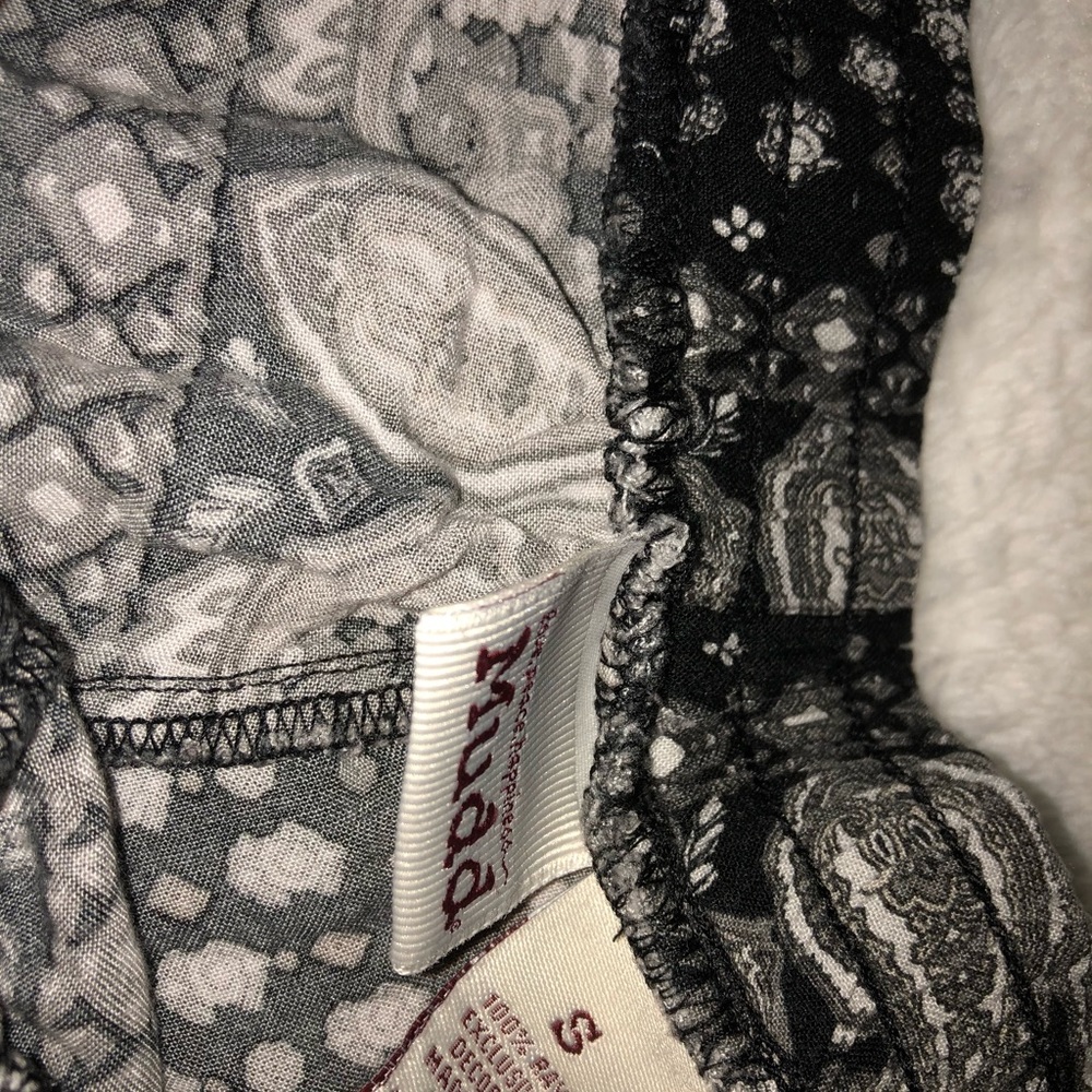 MUDD Airy Shorts Black and White with Pom Poms